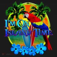 Im On Island Time Tropical Beach USA-Made Doggie Bandana thumb 2
