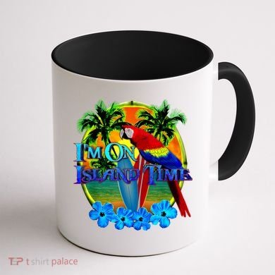 Im On Island Time Tropical Beach Coffee Mug back