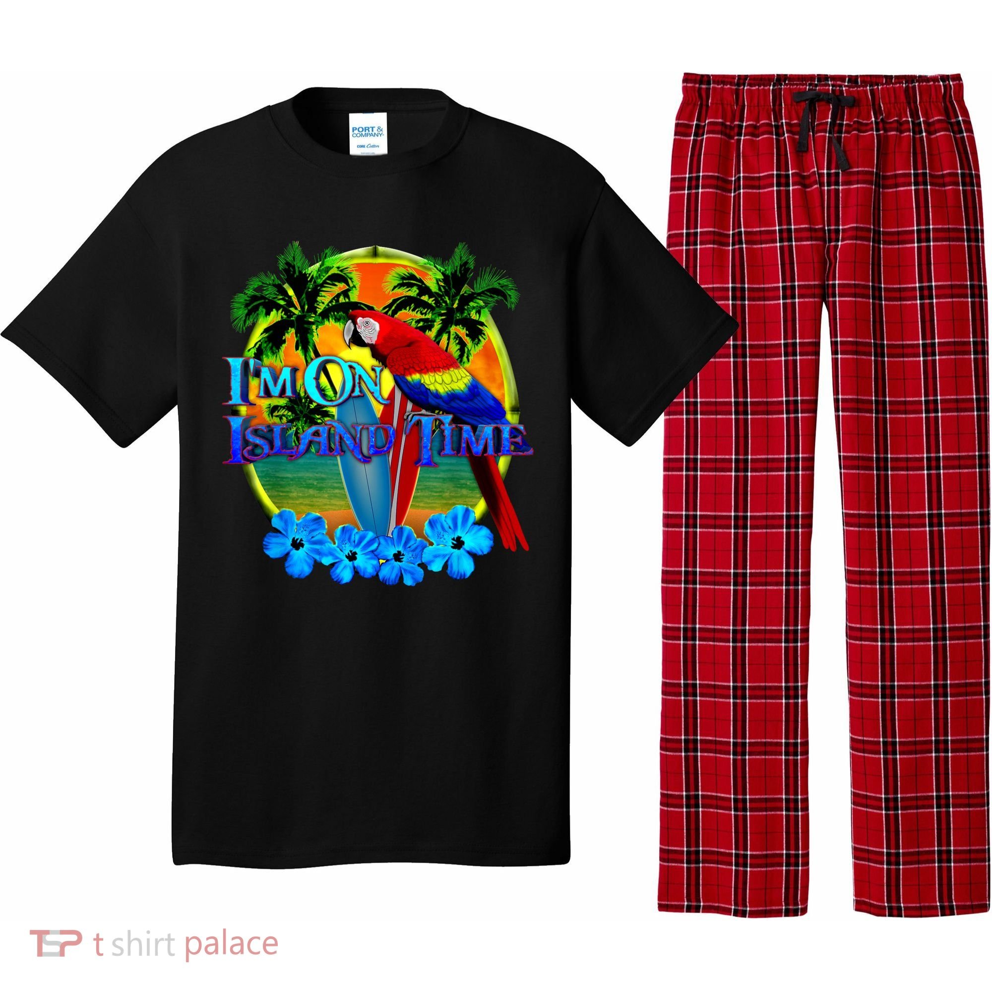 Im On Island Time Tropical Beach Pajama Set