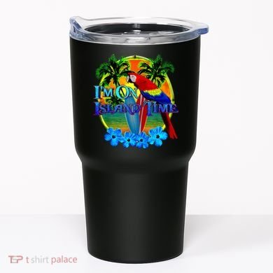 Im On Island Time Tropical Beach Tumbler