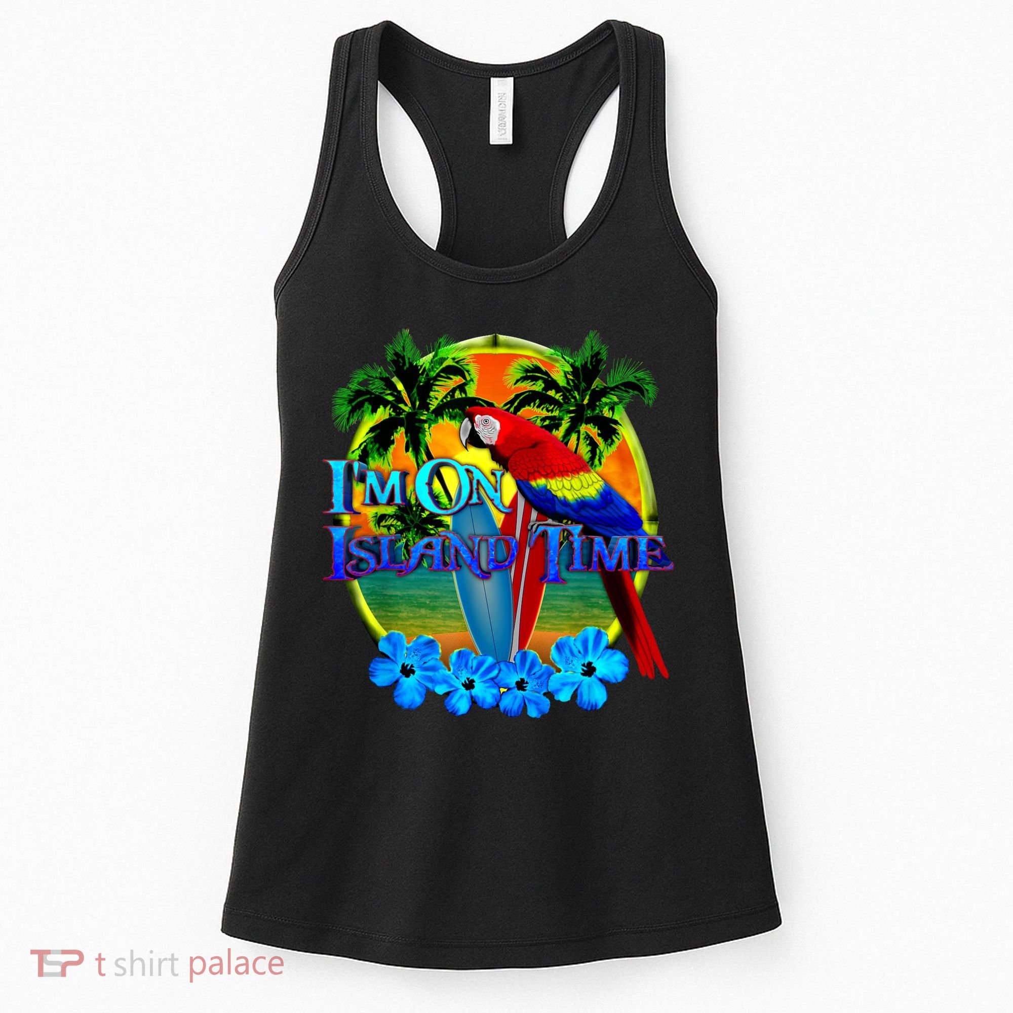 Im On Island Time Tropical Beach Women's Tank Top