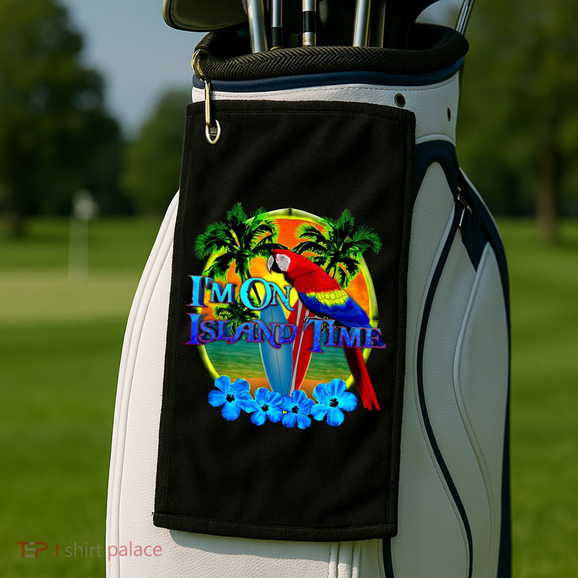 Im On Island Time Tropical Beach Golf Towel