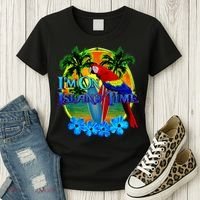 Im On Island Time Tropical Beach Women's T-Shirt thumb 3
