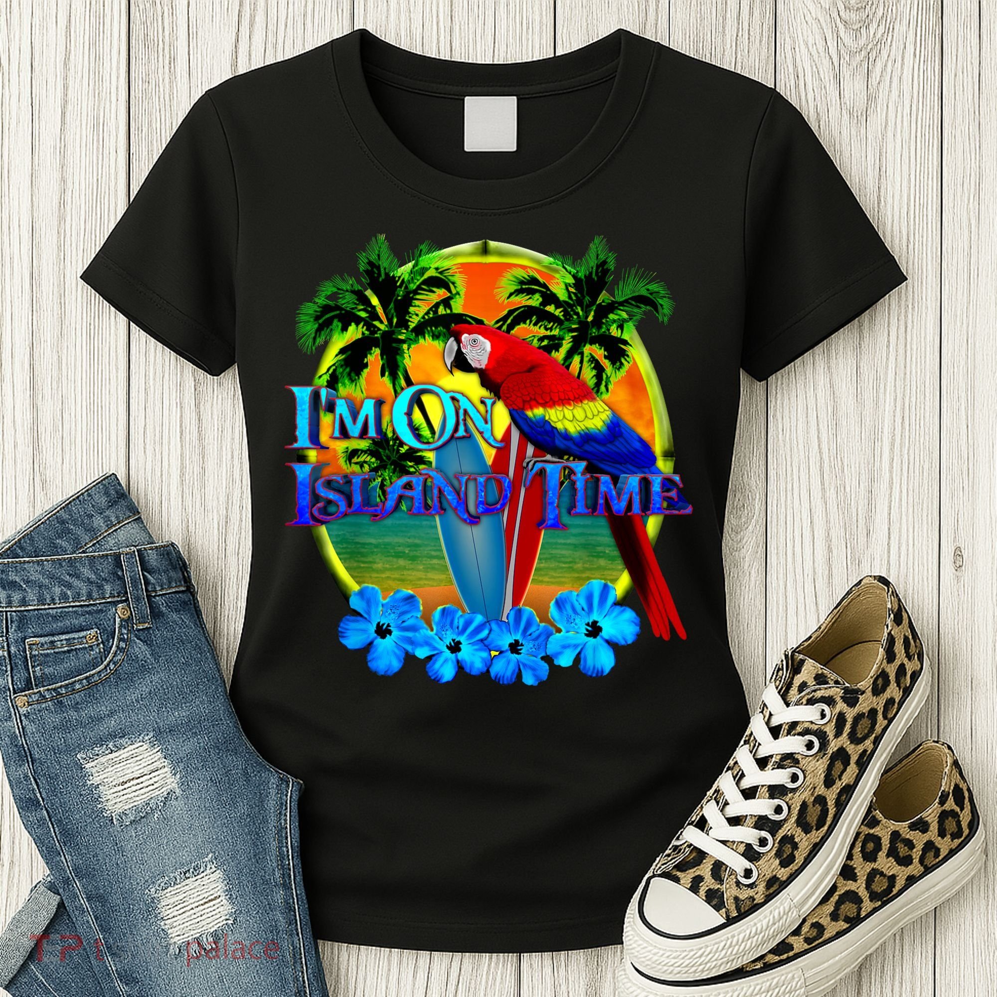 Im On Island Time Tropical Beach Women's T-Shirt