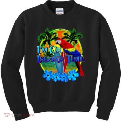 Im On Island Time Tropical Beach Kids Sweatshirt
