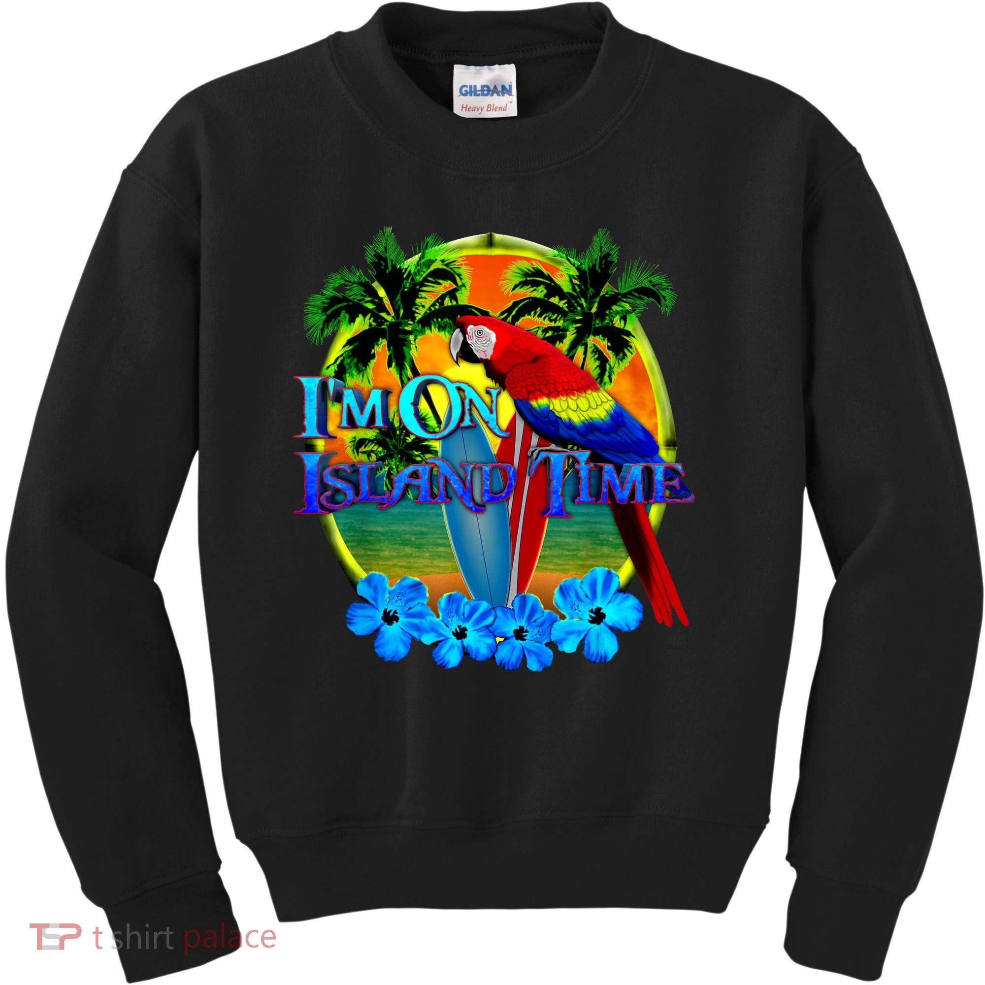 Im On Island Time Tropical Beach Kids Sweatshirt