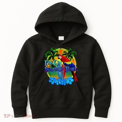 Im On Island Time Tropical Beach Kids Hoodie