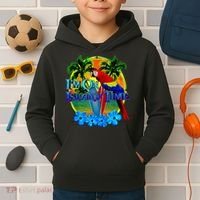 Im On Island Time Tropical Beach Kids Hoodie thumb 2