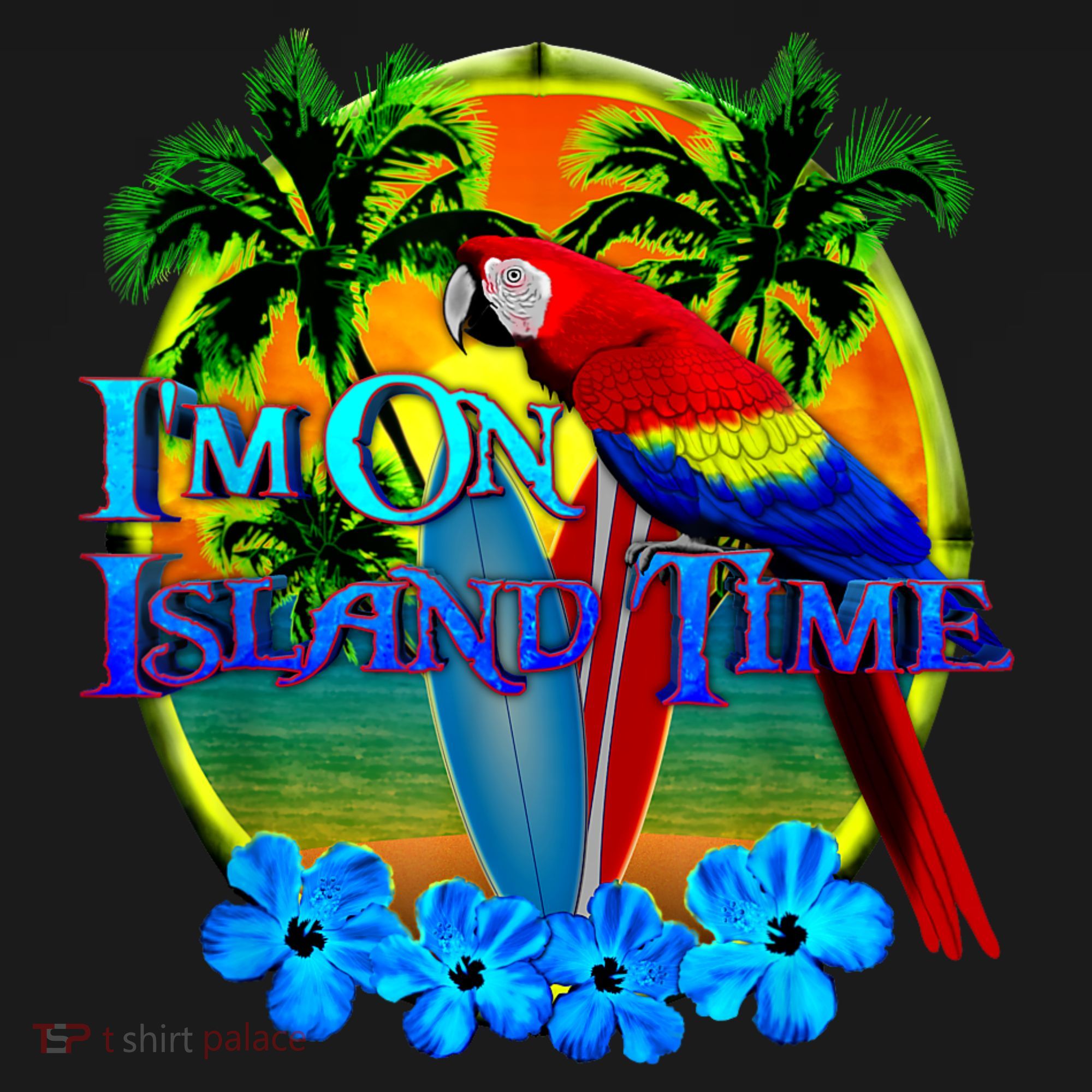 Im On Island Time Tropical Beach Kids Hoodie