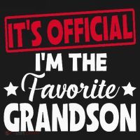 It's O.fficial I'm The Favorite Grandson Funny  Apron thumb 3