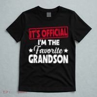 It's O.fficial I'm The Favorite Grandson Funny  T-Shirt thumb 5