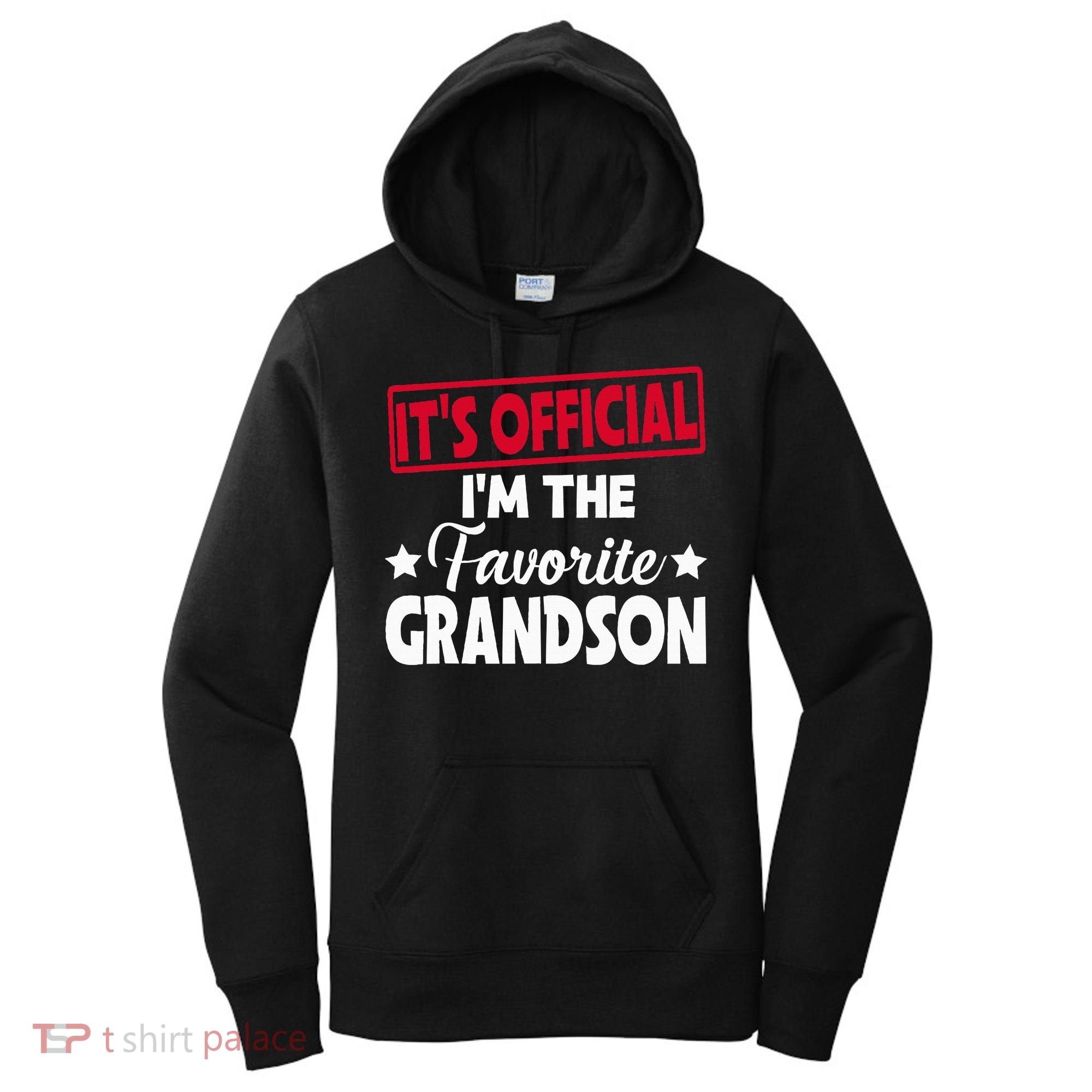 It's O.fficial I'm The Favorite Grandson Funny  Women's Hoodie