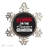 It's O.fficial I'm The Favorite Grandson Funny  Ornament thumb 0