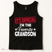 It's O.fficial I'm The Favorite Grandson Funny  Tank Top thumb 2