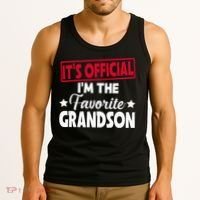 It's O.fficial I'm The Favorite Grandson Funny  Tank Top thumb 3