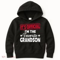 It's O.fficial I'm The Favorite Grandson Funny  Kids Hoodie thumb 0