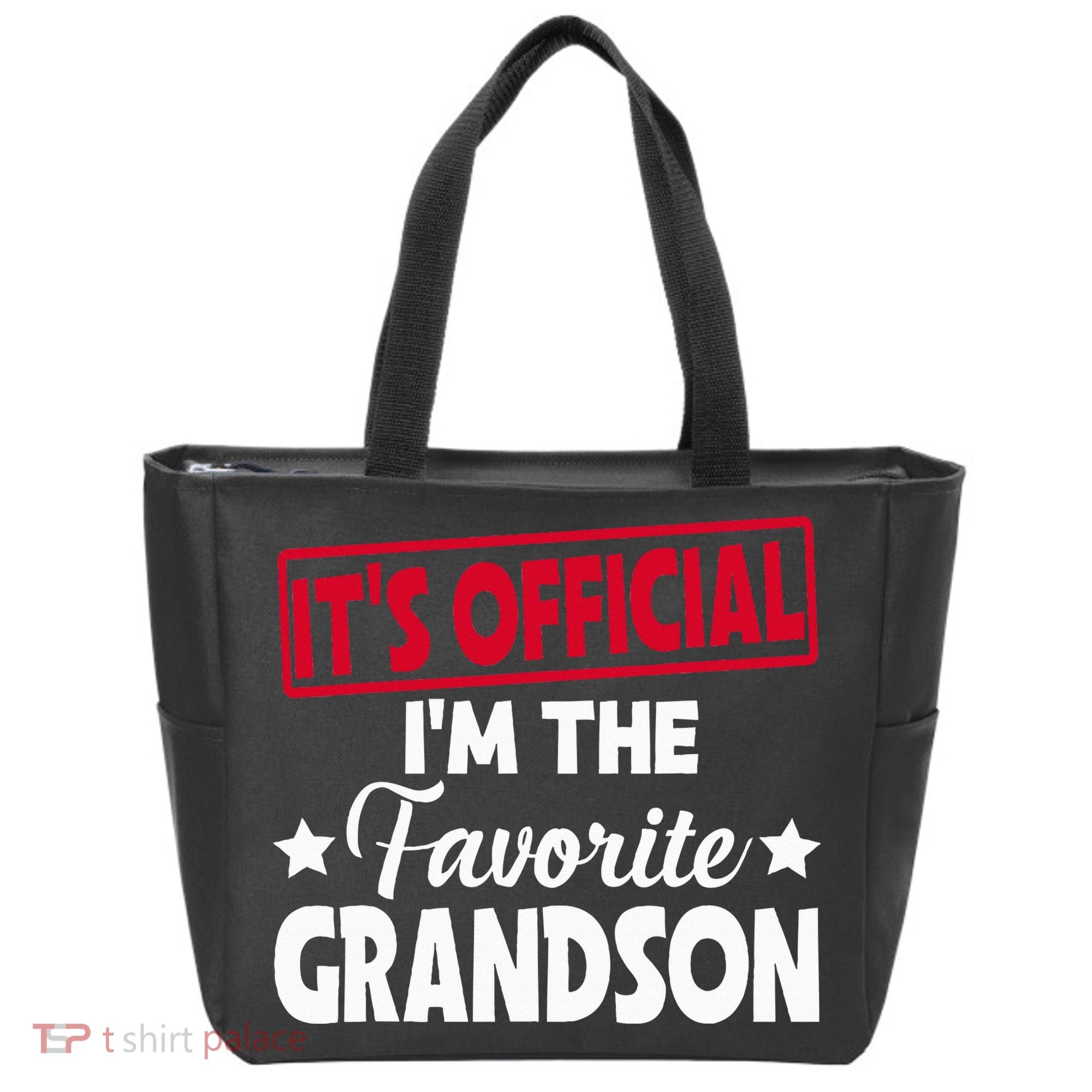 It's O.fficial I'm The Favorite Grandson Funny  Tote Bag