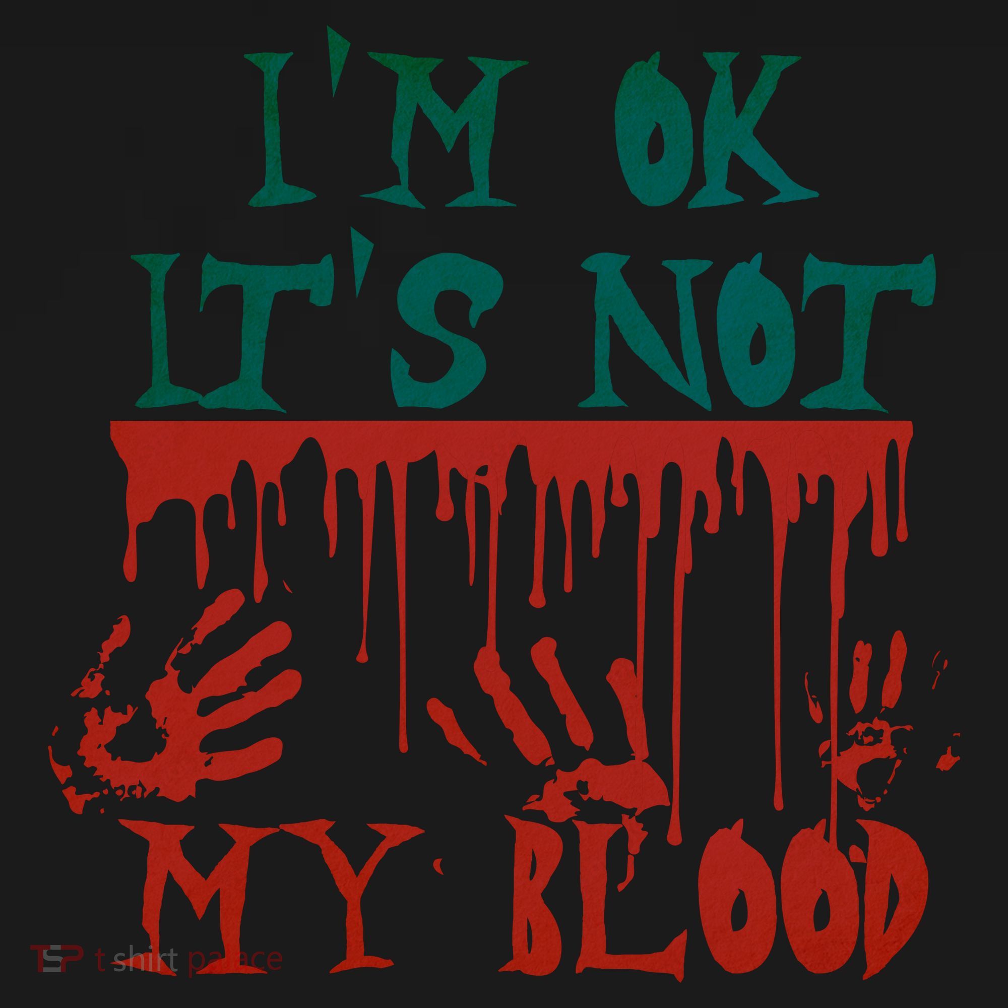 I’m Ok It’s Not My Blood Funny Zombie Halloween Tote Bag