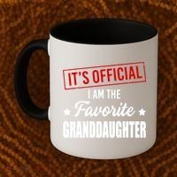 It's Official I Am The Favorite Granddaughter Coffee Mug thumb 2