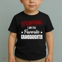 It's Official I Am The Favorite Granddaughter Toddler T-Shirt thumb 2