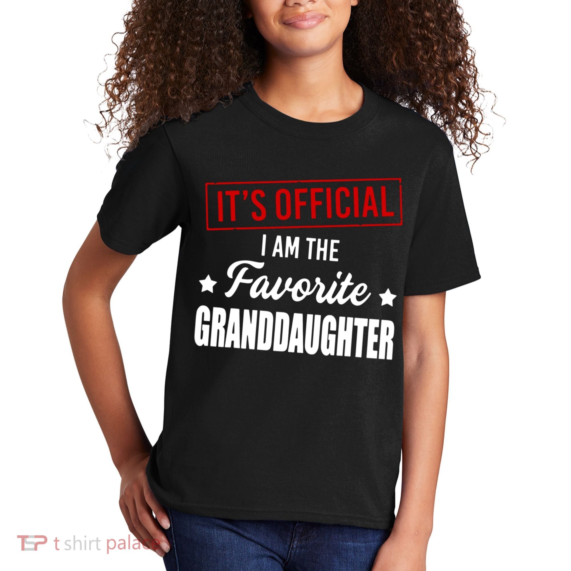 It's Official I Am The Favorite Granddaughter Kids T-Shirt