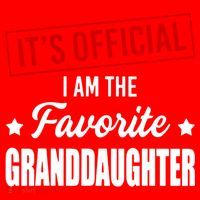It's Official I Am The Favorite Granddaughter Santa Hat thumb 1