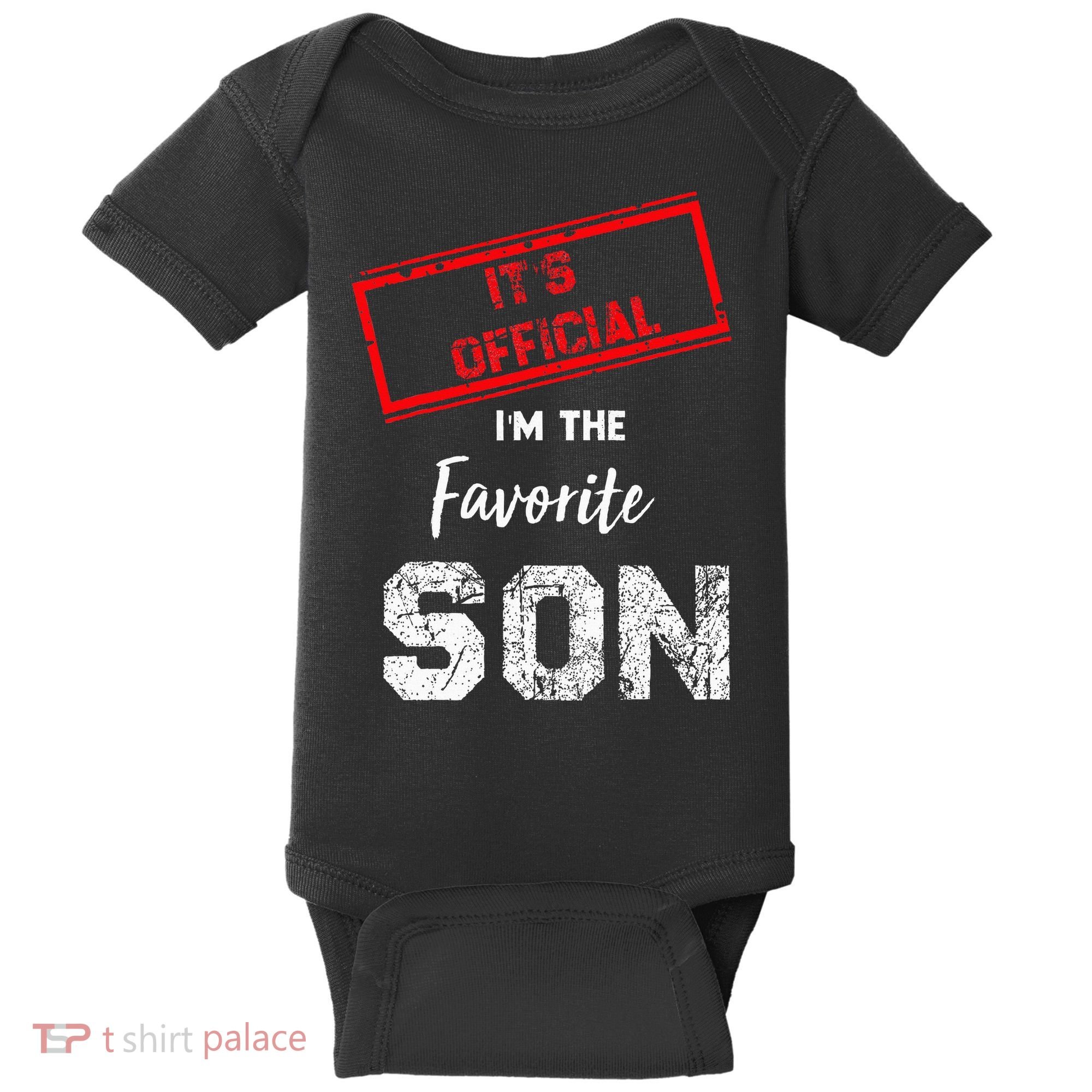 It's O.fficial I'm The Favorite Son Baby Bodysuit