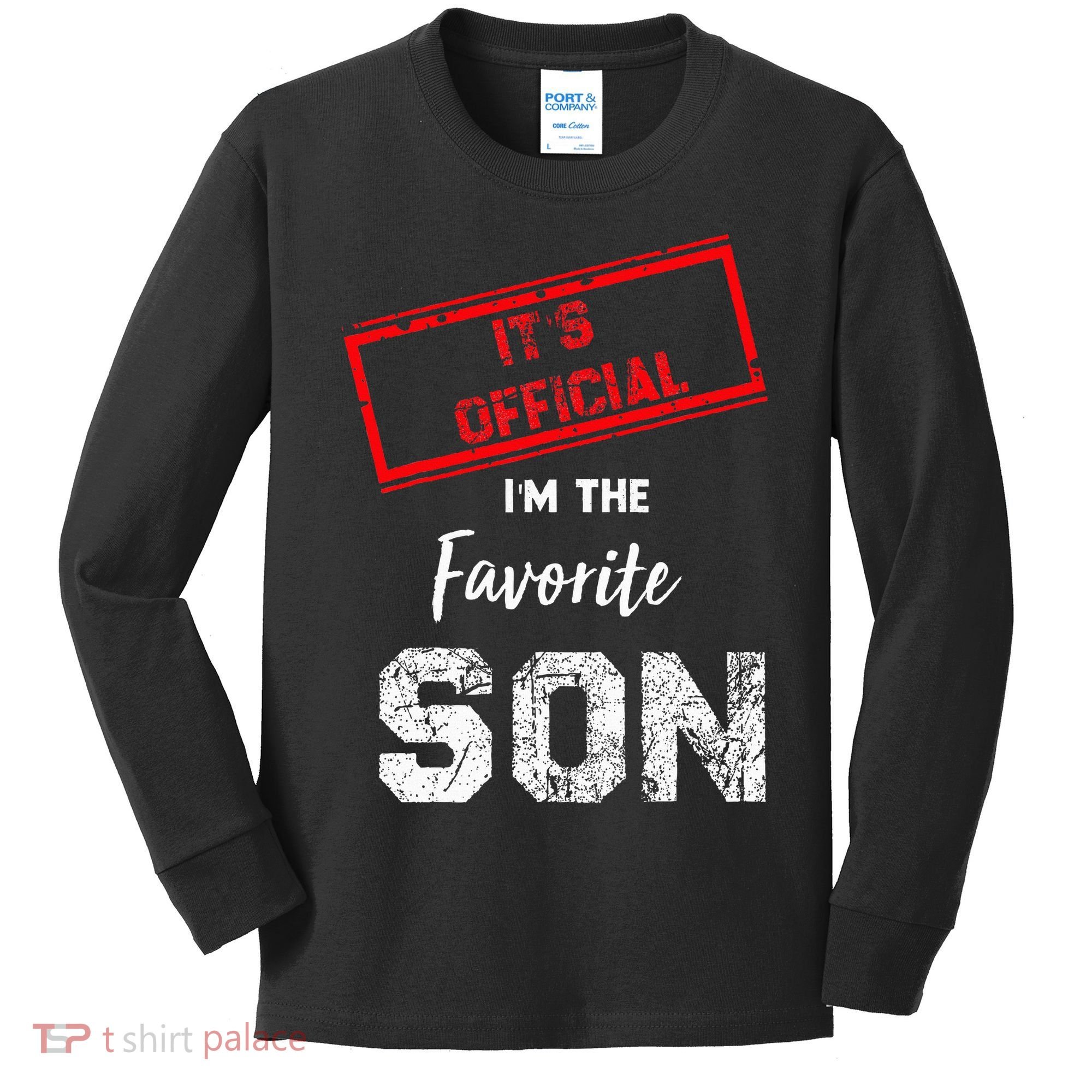 It's O.fficial I'm The Favorite Son Kids Long Sleeve Shirt
