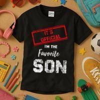 It's O.fficial I'm The Favorite Son Kids T-Shirt thumb 3