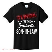 It's o.fficial i'm the favorite son-in-law Kids T-Shirt thumb 0