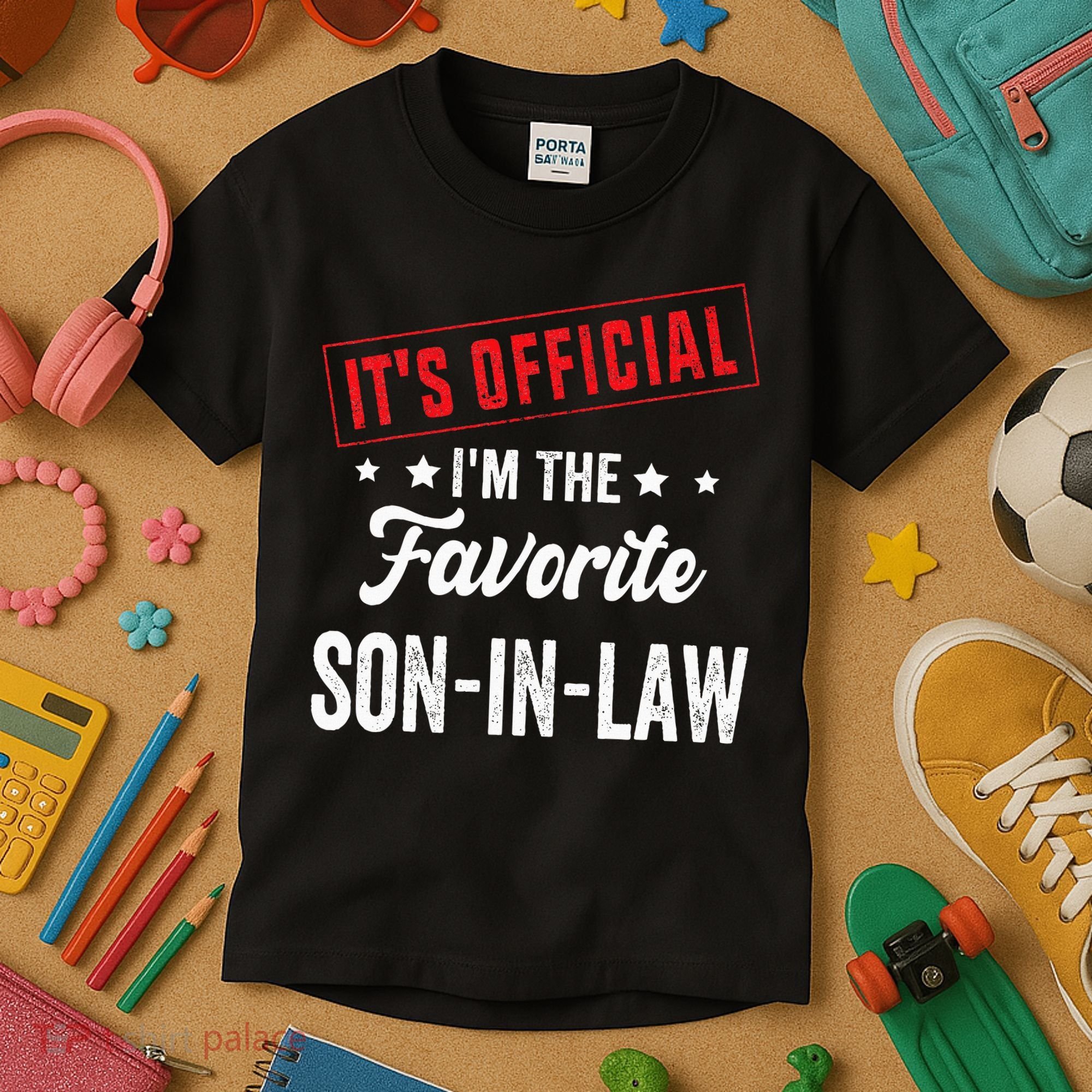 It's o.fficial i'm the favorite son-in-law Kids T-Shirt