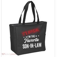 It's o.fficial i'm the favorite son-in-law Tote Bag thumb 2