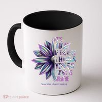 It's Okay If The Only Thing You Do Today Is Breathe Suicide Awareness Coffee Mug thumb 0