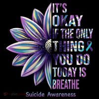 It's Okay If The Only Thing You Do Today Is Breathe Suicide Awareness Coffee Mug thumb 5
