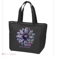 It's Okay If The Only Thing You Do Today Is Breathe Suicide Awareness Tote Bag thumb 3