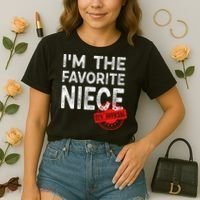 It's O.fficial I'm The Favorite Niece Funny Niece Comfort Colors Boxy T-Shirt thumb 2
