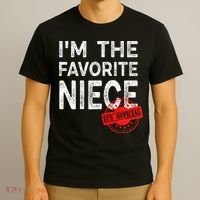It's O.fficial I'm The Favorite Niece Funny Niece T-Shirt thumb 3