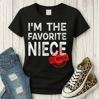 It's O.fficial I'm The Favorite Niece Funny Niece Women's T-Shirt thumb 3