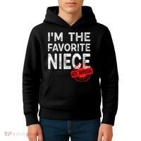 It's O.fficial I'm The Favorite Niece Funny Niece Kids Hoodie thumb 4