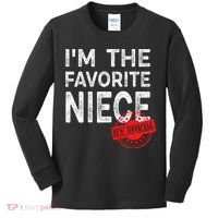 It's O.fficial I'm The Favorite Niece Funny Niece Kids Long Sleeve Shirt thumb 0