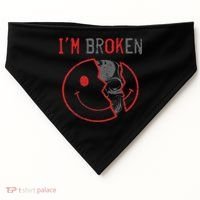 I'm Ok I'm Broken Invisible Illness I Am Ok Broken USA-Made Doggie Bandana thumb 0