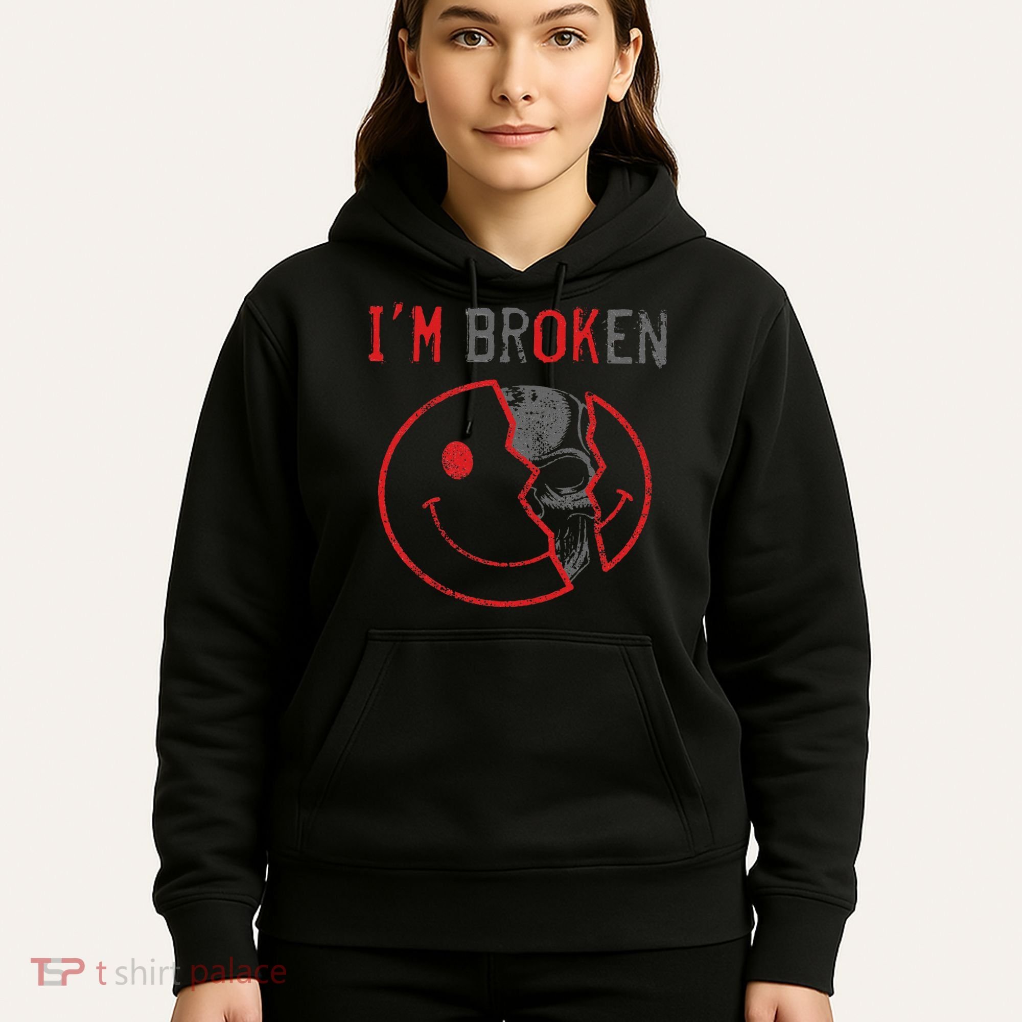 I'm Ok I'm Broken Invisible Illness I Am Ok Broken Hoodie