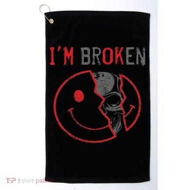 I'm Ok I'm Broken Invisible Illness I Am Ok Broken Golf Towel