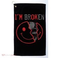 I'm Ok I'm Broken Invisible Illness I Am Ok Broken Golf Towel thumb 0