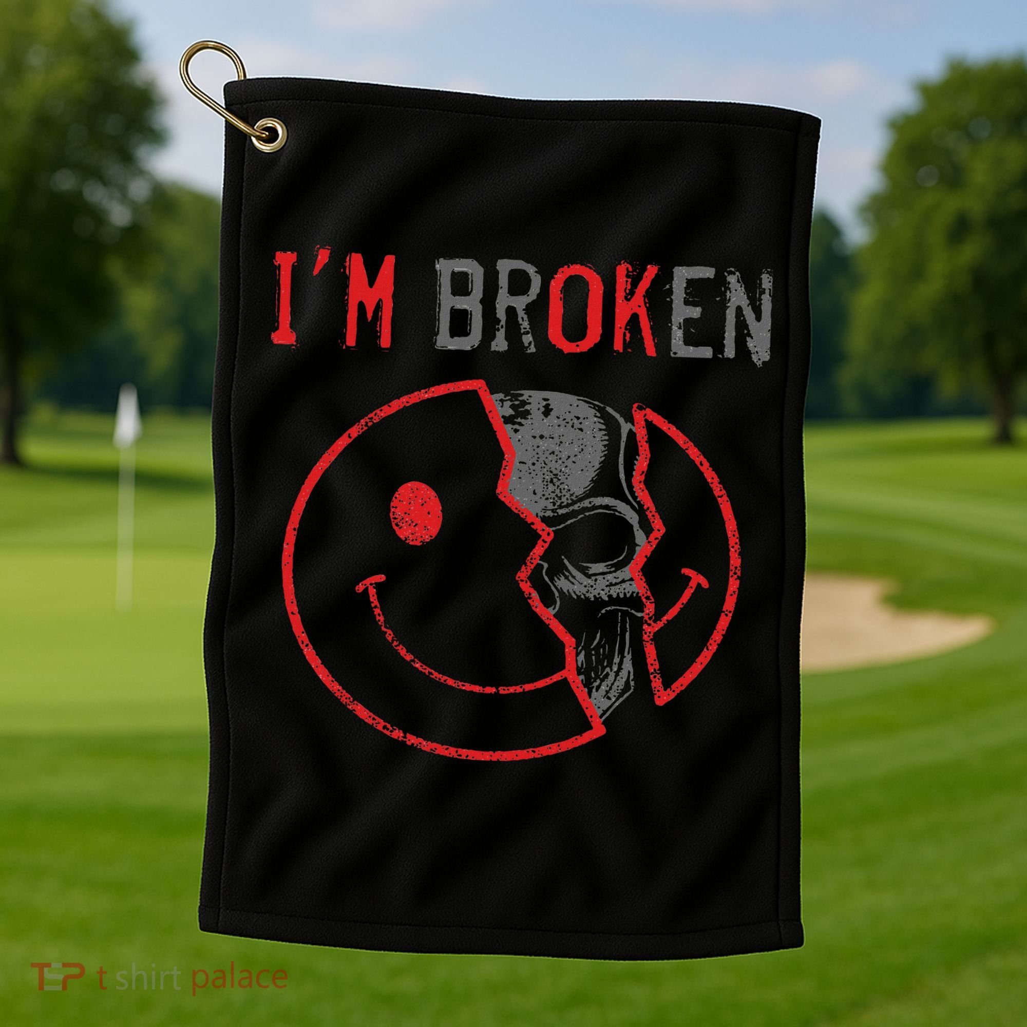 I'm Ok I'm Broken Invisible Illness I Am Ok Broken Golf Towel