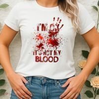 Im Ok Its Not My Blood Halloween Costume Women's T-Shirt thumb 2