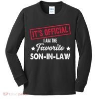 It's Official I'm The Favorite Son-In-Law Kids Long Sleeve Shirt thumb 0