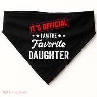 it's o.fficial i am the favorite daughter USA-Made Doggie Bandana thumb 0