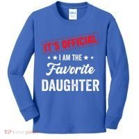 it's o.fficial i am the favorite daughter Kids Long Sleeve Shirt thumb 0