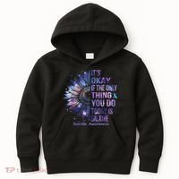 Its Okay If The Only Thing You Do Today Is Breathe Kids Hoodie thumb 0